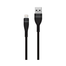 USB кабель WALKER C580 Apple iPhone SE 2022, iPhone 14 Pro Max, iPhone 14 Plus, iPhone 14 Pro, iPhone 14, iPhone 13 Pro, iPhone 13 Mini, iPhone 13, iPhone 13 Pro Max, iPhone 12 Mini, iPhone 12 Pro Max, iPhone 12 Pro, Lightning, 1.0 м., Чорний