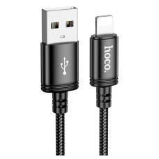 USB кабель Hoco X91 Apple iPhone SE 2022, iPhone 14 Pro Max, iPhone 14 Plus, iPhone 14 Pro, iPhone 14, iPhone 13 Pro, iPhone 13 Mini, iPhone 13, iPhone 13 Pro Max, iPhone 12 Mini, iPhone 12 Pro Max, iPhone 12 Pro, Lightning, 3.0 м., Чорний