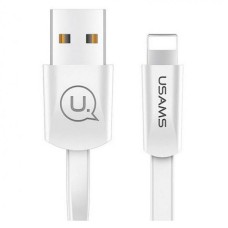 USB кабель Usams U2 Apple iPhone SE 2022, iPhone 14 Pro Max, iPhone 14 Plus, iPhone 14 Pro, iPhone 14, iPhone 13 Pro, iPhone 13 Mini, iPhone 13, iPhone 13 Pro Max, iPhone 12 Mini, iPhone 12 Pro Max, iPhone 12 Pro, Lightning, 1.0 м., Білий