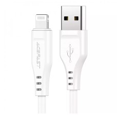 USB кабель Acefast C3-02 Apple iPhone SE 2022, iPhone 14 Pro Max, iPhone 14 Plus, iPhone 14 Pro, iPhone 14, iPhone 13 Pro, iPhone 13 Mini, iPhone 13, iPhone 13 Pro Max, iPhone 12 Mini, iPhone 12 Pro Max, iPhone 12 Pro, Lightning, 1.2 м., Білий