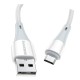 USB кабель Borofone BX60, MicroUSB, 1.0 м., Белый