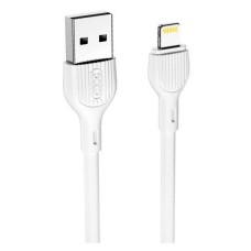 USB кабель XO NB200 Quick Charge Apple iPhone SE 2022, iPhone 14 Pro Max, iPhone 14 Plus, iPhone 14 Pro, iPhone 14, iPhone 13 Pro, iPhone 13 Mini, iPhone 13, iPhone 13 Pro Max, iPhone 12 Mini, iPhone 12 Pro Max, Lightning, 2.0 м., Білий