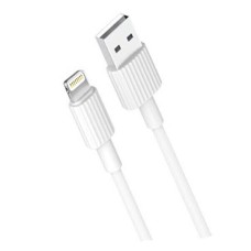 USB кабель XO NB156 Apple iPhone SE 2022, iPhone 14 Pro Max, iPhone 14 Plus, iPhone 14 Pro, iPhone 14, iPhone 13 Pro, iPhone 13 Mini, iPhone 13, iPhone 13 Pro Max, iPhone 12 Mini, iPhone 12 Pro Max, iPhone 12 Pro, Lightning, 1.0 м., Білий