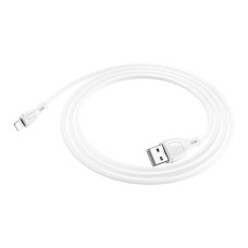 USB кабель Hoco X61 Apple iPhone SE 2022, iPhone 14 Pro Max, iPhone 14 Plus, iPhone 14 Pro, iPhone 14, iPhone 13 Pro, iPhone 13 Mini, iPhone 13, iPhone 13 Pro Max, iPhone 12 Mini, iPhone 12 Pro Max, iPhone 12 Pro, Lightning, 1.0 м., Білий