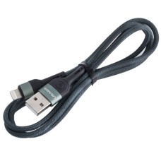 USB кабель USAMS US-SJ448 U55 Apple iPhone SE 2022, iPhone 14 Pro Max, iPhone 14 Plus, iPhone 14 Pro, iPhone 14, iPhone 13 Pro, iPhone 13 Mini, iPhone 13, iPhone 13 Pro Max, iPhone 12 Mini, iPhone 12 Pro Max, Lightning, 1.2 м., Зелений