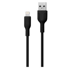 USB кабель Walker C350 Apple iPhone SE 2022, iPhone 14 Pro Max, iPhone 14 Plus, iPhone 14 Pro, iPhone 14, iPhone 13 Pro, iPhone 13 Mini, iPhone 13, iPhone 13 Pro Max, iPhone 12 Mini, iPhone 12 Pro Max, iPhone 12 Pro, Lightning, 1.0 м., Чорний