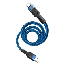 USB кабель Hoco U110, Type-C, 1.2 м., Синій