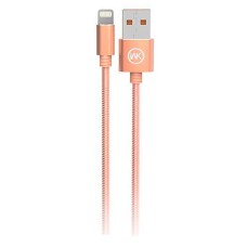 USB кабель WK WDC-013 Apple iPhone SE 2022, iPhone 14 Pro Max, iPhone 14 Plus, iPhone 14 Pro, iPhone 14, iPhone 13 Pro, iPhone 13 Mini, iPhone 13, iPhone 13 Pro Max, iPhone 12 Mini, iPhone 12 Pro Max, iPhone 12 Pro, Lightning, 1.0 м., Рожевий