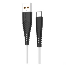 USB кабель Denmen D19L Apple iPhone SE 2022, iPhone 14 Pro Max, iPhone 14 Plus, iPhone 14 Pro, iPhone 14, iPhone 13 Pro, iPhone 13 Mini, iPhone 13, iPhone 13 Pro Max, iPhone 12 Mini, iPhone 12 Pro Max, iPhone 12 Pro, Lightning, 1.0 м., Білий