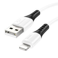 USB кабель Hoco X82 Apple iPhone SE 2022, iPhone 14 Pro Max, iPhone 14 Plus, iPhone 14 Pro, iPhone 14, iPhone 13 Pro, iPhone 13 Mini, iPhone 13, iPhone 13 Pro Max, iPhone 12 Mini, iPhone 12 Pro Max, iPhone 12 Pro, Lightning, 1.0 м., Білий