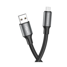 USB кабель Borofone BX82, MicroUSB, 1.0 м., Чорний