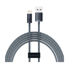 USB кабель Baseus CALD000416 Dynamic Apple iPhone SE 2022, iPhone 14 Pro Max, iPhone 14 Plus, iPhone 14 Pro, iPhone 14, iPhone 13 Pro, iPhone 13 Mini, iPhone 13, iPhone 13 Pro Max, iPhone 12 Mini, iPhone 12 Pro Max, Lightning, 1.0 м., Сірий