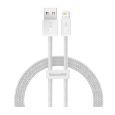 USB кабель Baseus CALD000402 Dynamic Apple iPhone SE 2022, iPhone 14 Pro Max, iPhone 14 Plus, iPhone 14 Pro, iPhone 14, iPhone 13 Pro, iPhone 13 Mini, iPhone 13, iPhone 13 Pro Max, iPhone 12 Mini, iPhone 12 Pro Max, Lightning, 1.0 м., Білий