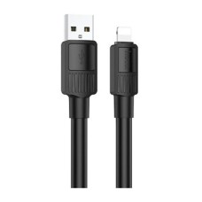 USB кабель Hoco X84 Apple iPhone SE 2022, iPhone 14 Pro Max, iPhone 14 Plus, iPhone 14 Pro, iPhone 14, iPhone 13 Pro, iPhone 13 Mini, iPhone 13, iPhone 13 Pro Max, iPhone 12 Mini, iPhone 12 Pro Max, iPhone 12 Pro, Lightning, 1.0 м., Чорний