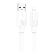 USB кабель Hoco X84 Apple iPhone SE 2022, iPhone 14 Pro Max, iPhone 14 Plus, iPhone 14 Pro, iPhone 14, iPhone 13 Pro, iPhone 13 Mini, iPhone 13, iPhone 13 Pro Max, iPhone 12 Mini, iPhone 12 Pro Max, iPhone 12 Pro, Lightning, 1.0 м., Білий