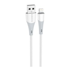 USB кабель Borofone BX60 Apple iPhone SE 2022, iPhone 14 Pro Max, iPhone 14 Plus, iPhone 14 Pro, iPhone 14, iPhone 13 Pro, iPhone 13 Mini, iPhone 13, iPhone 13 Pro Max, iPhone 12 Mini, iPhone 12 Pro Max, iPhone 12 Pro, Lightning, 1.0 м., Білий