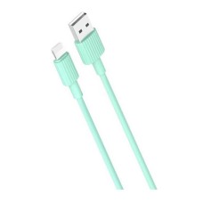 USB кабель XO NB156 Apple iPhone SE 2022, iPhone 14 Pro Max, iPhone 14 Plus, iPhone 14 Pro, iPhone 14, iPhone 13 Pro, iPhone 13 Mini, iPhone 13, iPhone 13 Pro Max, iPhone 12 Mini, iPhone 12 Pro Max, iPhone 12 Pro, Lightning, 1.0 м., Зелений