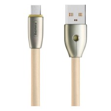 USB кабель Remax RC-043 Kinght, MicroUSB, 1.0 м., Золотий