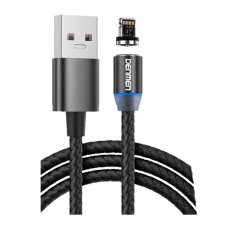 USB кабель Denmen D09L Apple iPhone SE 2022, iPhone 14 Pro Max, iPhone 14 Plus, iPhone 14 Pro, iPhone 14, iPhone 13 Pro, iPhone 13 Mini, iPhone 13, iPhone 13 Pro Max, iPhone 12 Mini, iPhone 12 Pro Max, iPhone 12 Pro, Lightning, 1.0 м., Чорний