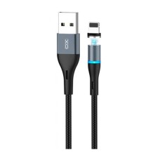 USB кабель XO NB125 Apple iPhone SE 2022, iPhone 14 Pro Max, iPhone 14 Plus, iPhone 14 Pro, iPhone 14, iPhone 13 Pro, iPhone 13 Mini, iPhone 13, iPhone 13 Pro Max, iPhone 12 Mini, iPhone 12 Pro Max, iPhone 12 Pro, Lightning, 1.0 м., Чорний