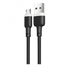 USB кабель XO NB208 Liquid Silicone, MicroUSB, 1.0 м., Чорний