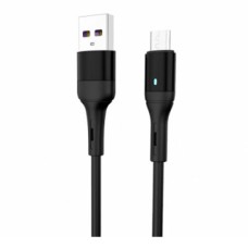 USB кабель SkyDolphin S06V LED Smart Power, MicroUSB, 1.0 м., Чорний