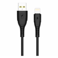 USB кабель SkyDolphin S08L Apple iPhone SE 2022, iPhone 14 Pro Max, iPhone 14 Plus, iPhone 14 Pro, iPhone 14, iPhone 13 Pro, iPhone 13 Mini, iPhone 13, iPhone 13 Pro Max, iPhone 12 Mini, iPhone 12 Pro Max, Lightning, 1.0 м., Чорний