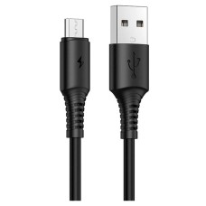 USB кабель Borofone BX47 Coolway, MicroUSB, 1.0 м., Чорний