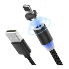 USB кабель SkyDolphin S59L Magnetic Apple iPhone SE 2022, iPhone 14 Pro Max, iPhone 14 Plus, iPhone 14 Pro, iPhone 14, iPhone 13 Pro, iPhone 13 Mini, iPhone 13, iPhone 13 Pro Max, iPhone 12 Mini, iPhone 12 Pro Max, Lightning, 1.0 м., Чорний