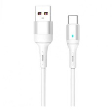 USB кабель SkyDolphin S06T LED Smart Power, Type-C, 1.0 м., Білий