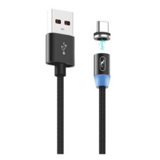 USB кабель SkyDolphin S59T Magnetic, Type-C, 1.0 м., Чорний