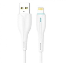 USB кабель SkyDolphin S48L LED Apple iPhone SE 2022, iPhone 14 Pro Max, iPhone 14 Plus, iPhone 14 Pro, iPhone 14, iPhone 13 Pro, iPhone 13 Mini, iPhone 13, iPhone 13 Pro Max, iPhone 12 Mini, iPhone 12 Pro Max, Lightning, 1.0 м., Білий