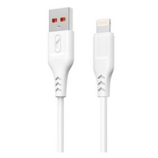 USB кабель SkyDolphin S61L Apple iPhone SE 2022, iPhone 14 Pro Max, iPhone 14 Plus, iPhone 14 Pro, iPhone 14, iPhone 13 Pro, iPhone 13 Mini, iPhone 13, iPhone 13 Pro Max, iPhone 12 Mini, iPhone 12 Pro Max, Lightning, 1.0 м., Білий