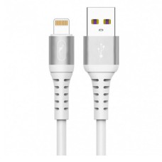 USB кабель SkyDolphin S05L TPE Frost line Apple iPhone SE 2022, iPhone 14 Pro Max, iPhone 14 Plus, iPhone 14 Pro, iPhone 14, iPhone 13 Pro, iPhone 13 Mini, iPhone 13, iPhone 13 Pro Max, iPhone 12 Mini, iPhone 12 Pro Max, Lightning, 1.0 м., Білий