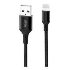 USB кабель XO NB143 Apple iPhone SE 2022, iPhone 14 Pro Max, iPhone 14 Plus, iPhone 14 Pro, iPhone 14, iPhone 13 Pro, iPhone 13 Mini, iPhone 13, iPhone 13 Pro Max, iPhone 12 Mini, iPhone 12 Pro Max, iPhone 12 Pro, Lightning, 1.0 м., Чорний