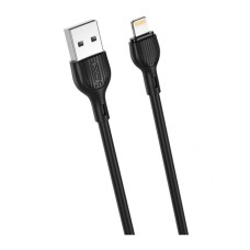 USB кабель XO NB200 Apple iPhone SE 2022, iPhone 14 Pro Max, iPhone 14 Plus, iPhone 14 Pro, iPhone 14, iPhone 13 Pro, iPhone 13 Mini, iPhone 13, iPhone 13 Pro Max, iPhone 12 Mini, iPhone 12 Pro Max, iPhone 12 Pro, Lightning, 1.0 м., Чорний