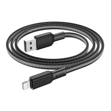 USB кабель Hoco X69 Apple iPhone SE 2022, iPhone 14 Pro Max, iPhone 14 Plus, iPhone 14 Pro, iPhone 14, iPhone 13 Pro, iPhone 13 Mini, iPhone 13, iPhone 13 Pro Max, iPhone 12 Mini, iPhone 12 Pro Max, iPhone 12 Pro, Lightning, 1.0 м., Чорний