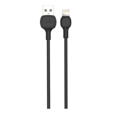 USB кабель XO NB169 Quick Charge Apple iPhone SE 2022, iPhone 14 Pro Max, iPhone 14 Plus, iPhone 14 Pro, iPhone 14, iPhone 13 Pro, iPhone 13 Mini, iPhone 13, iPhone 13 Pro Max, iPhone 12 Mini, iPhone 12 Pro Max, Lightning, 1.0 м., Чорний