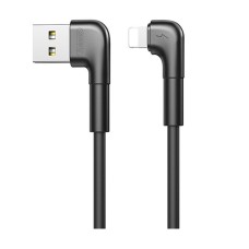 USB кабель Remax RC-014i Tenky Apple iPhone SE 2022, iPhone 14 Pro Max, iPhone 14 Plus, iPhone 14 Pro, iPhone 14, iPhone 13 Pro, iPhone 13 Mini, iPhone 13, iPhone 13 Pro Max, iPhone 12 Mini, iPhone 12 Pro Max, iPhone 12 Pro, Lightning, Чорний