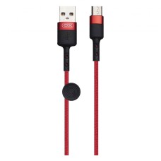 USB кабель XO NB117, MicroUSB, Червоний