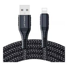 USB кабель Konfulon DC-33 Apple iPhone SE 2022, iPhone 14 Pro Max, iPhone 14 Plus, iPhone 14 Pro, iPhone 14, iPhone 13 Pro, iPhone 13 Mini, iPhone 13, iPhone 13 Pro Max, iPhone 12 Mini, iPhone 12 Pro Max, Lightning, 1.0 м., Чорний