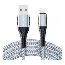 USB кабель Konfulon DC-33 Apple iPhone SE 2022, iPhone 14 Pro Max, iPhone 14 Plus, iPhone 14 Pro, iPhone 14, iPhone 13 Pro, iPhone 13 Mini, iPhone 13, iPhone 13 Pro Max, iPhone 12 Mini, iPhone 12 Pro Max, iPhone 12 Pro, Lightning, 1.0 м., Сірий