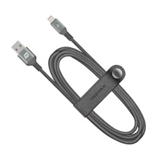 USB кабель Momax Elite Link Triple-Braided Apple iPhone SE 2022, iPhone 14 Pro Max, iPhone 14 Plus, iPhone 14 Pro, iPhone 14, iPhone 13 Pro, iPhone 13 Mini, iPhone 13, iPhone 13 Pro Max, iPhone 12 Mini, Lightning, 0.3 м., Чорний