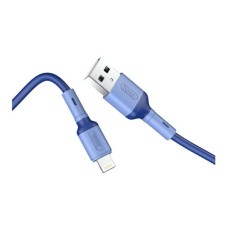 USB кабель Hoco X65 Apple iPhone SE 2022, iPhone 14 Pro Max, iPhone 14 Plus, iPhone 14 Pro, iPhone 14, iPhone 13 Pro, iPhone 13 Mini, iPhone 13, iPhone 13 Pro Max, iPhone 12 Mini, iPhone 12 Pro Max, iPhone 12 Pro, Lightning, 1.0 м., Синій