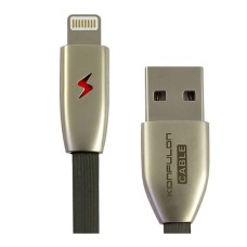 USB кабель Konfulon S54 Apple iPhone SE 2022, iPhone 14 Pro Max, iPhone 14 Plus, iPhone 14 Pro, iPhone 14, iPhone 13 Pro, iPhone 13 Mini, iPhone 13, iPhone 13 Pro Max, iPhone 12 Mini, iPhone 12 Pro Max, iPhone 12 Pro, Lightning, 1.0 м., Срібний