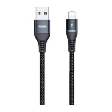 USB кабель Remax RC-152i Apple iPhone SE 2022, iPhone 14 Pro Max, iPhone 14 Plus, iPhone 14 Pro, iPhone 14, iPhone 13 Pro, iPhone 13 Mini, iPhone 13, iPhone 13 Pro Max, iPhone 12 Mini, iPhone 12 Pro Max, Lightning, Original, 1.0 м., Чорний