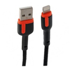 USB кабель Moxom MX-CB52 Apple iPhone SE 2022, iPhone 14 Pro Max, iPhone 14 Plus, iPhone 14 Pro, iPhone 14, iPhone 13 Pro, iPhone 13 Mini, iPhone 13, iPhone 13 Pro Max, iPhone 12 Mini, iPhone 12 Pro Max, iPhone 12 Pro, Lightning, 1.0 м., Чорний