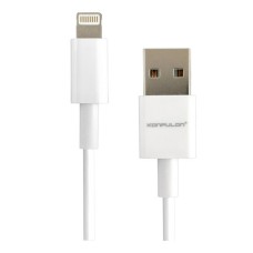 USB кабель Konfulon DC-05 Apple iPhone SE 2022, iPhone 14 Pro Max, iPhone 14 Plus, iPhone 14 Pro, iPhone 14, iPhone 13 Pro, iPhone 13 Mini, iPhone 13, iPhone 13 Pro Max, iPhone 12 Mini, iPhone 12 Pro Max, iPhone 12 Pro, Lightning, 1.0 м., Білий