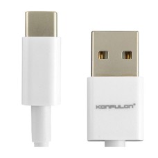 USB кабель Konfulon DC-06, Type-C, 1.0 м., Білий