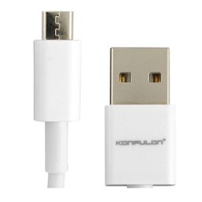 USB кабель Konfulon DC-04, MicroUSB, 1.0 м., Білий